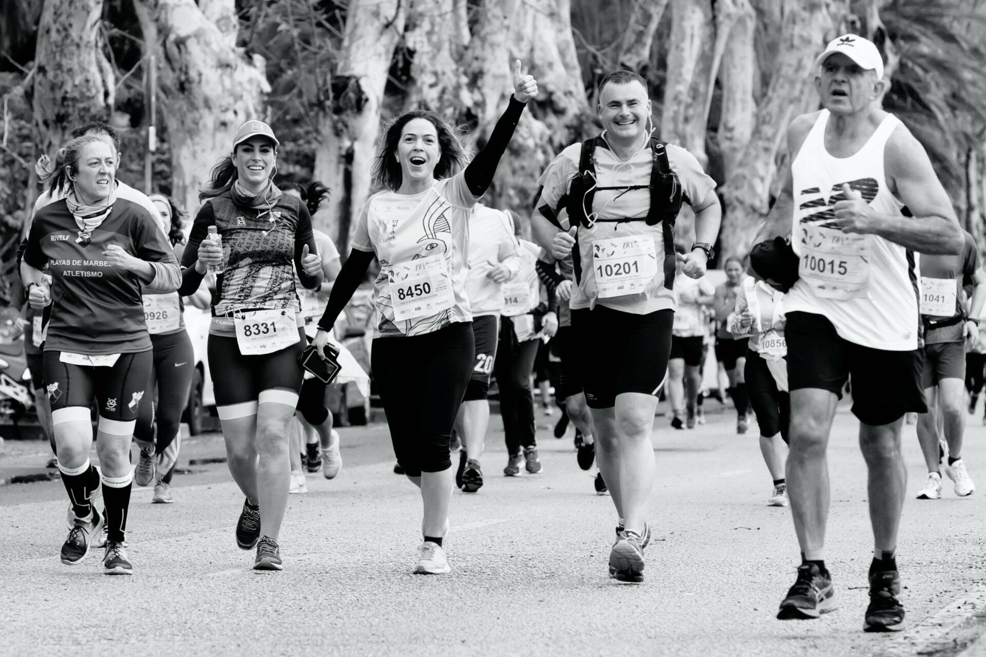 Ya llevaban unos cuantos kilómetros en el cuerpo. Media Maratón de Málaga.