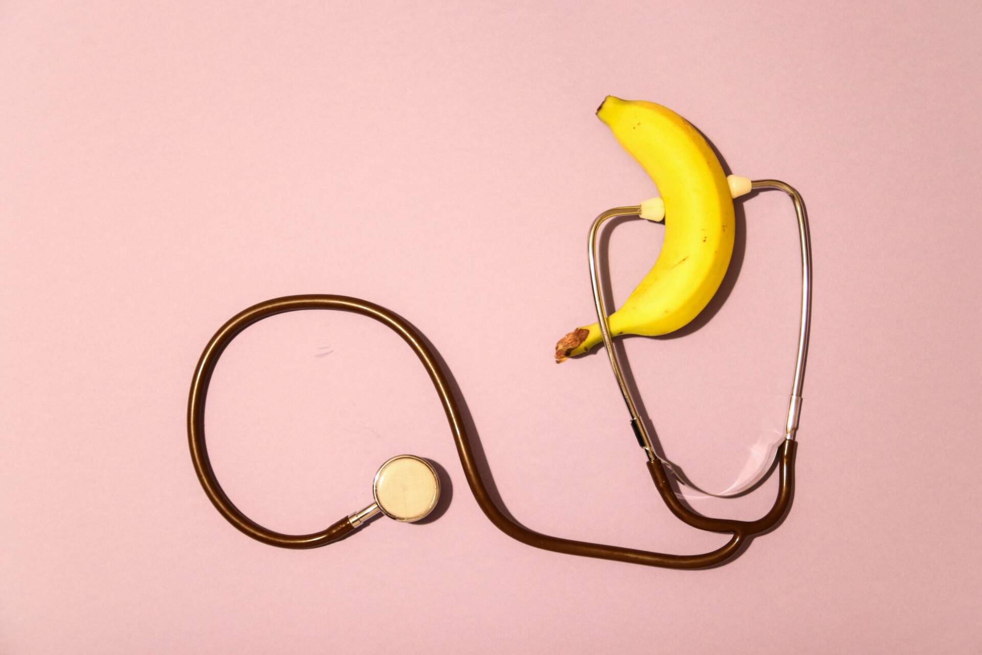 stethoscope on a banana